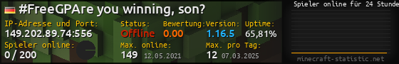 Userbar 560x90 mit Online-Player-Charts für Server 149.202.89.74:556
