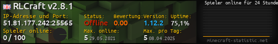 Userbar 560x90 mit Online-Player-Charts für Server 51.81.177.242:25565
