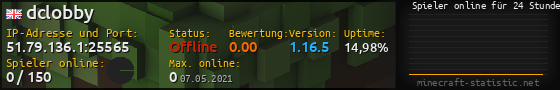 Userbar 560x90 mit Online-Player-Charts für Server 51.79.136.1:25565
