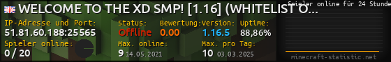Userbar 560x90 mit Online-Player-Charts für Server 51.81.60.188:25565