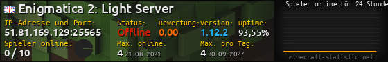 Userbar 560x90 mit Online-Player-Charts für Server 51.81.169.129:25565