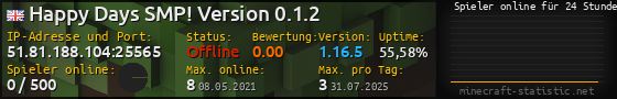 Userbar 560x90 mit Online-Player-Charts für Server 51.81.188.104:25565
