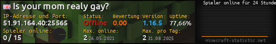 Userbar 560x90 mit Online-Player-Charts für Server 51.91.164.40:25565