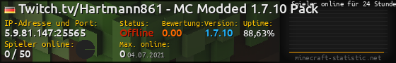 Userbar 560x90 mit Online-Player-Charts für Server 5.9.81.147:25565