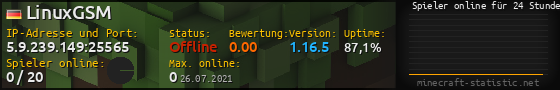Userbar 560x90 mit Online-Player-Charts für Server 5.9.239.149:25565