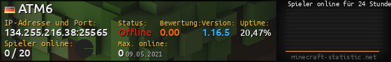 Userbar 560x90 mit Online-Player-Charts für Server 134.255.216.38:25565