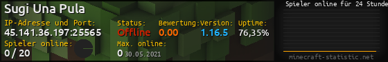 Userbar 560x90 mit Online-Player-Charts für Server 45.141.36.197:25565