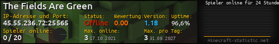Userbar 560x90 mit Online-Player-Charts für Server 45.55.236.72:25565