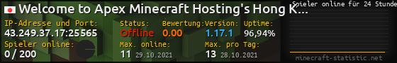 Userbar 560x90 mit Online-Player-Charts für Server 43.249.37.17:25565