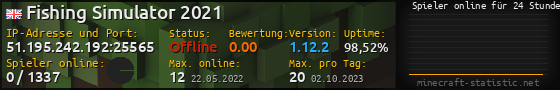 Userbar 560x90 mit Online-Player-Charts für Server 51.195.242.192:25565