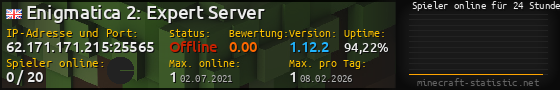Userbar 560x90 mit Online-Player-Charts für Server 62.171.171.215:25565