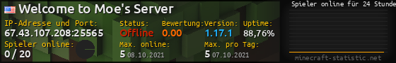 Userbar 560x90 mit Online-Player-Charts für Server 67.43.107.208:25565