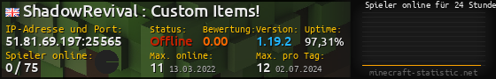 Userbar 560x90 mit Online-Player-Charts für Server 51.81.69.197:25565