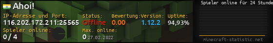 Userbar 560x90 mit Online-Player-Charts für Server 116.202.172.211:25565