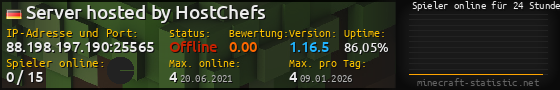 Userbar 560x90 mit Online-Player-Charts für Server 88.198.197.190:25565