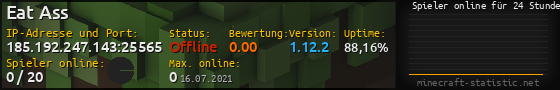 Userbar 560x90 mit Online-Player-Charts für Server 185.192.247.143:25565
