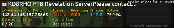 Userbar 560x90 mit Online-Player-Charts für Server 142.44.143.197:25565