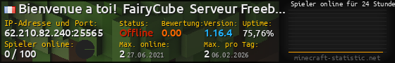 Userbar 560x90 mit Online-Player-Charts für Server 62.210.82.240:25565