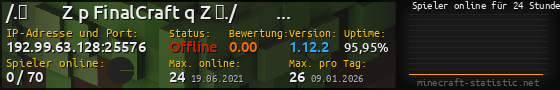 Userbar 560x90 mit Online-Player-Charts für Server 192.99.63.128:25576