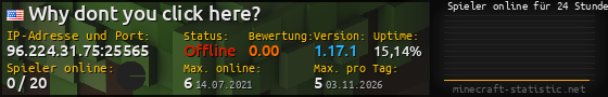 Userbar 560x90 mit Online-Player-Charts für Server 96.224.31.75:25565