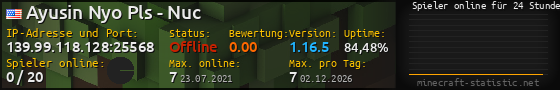 Userbar 560x90 mit Online-Player-Charts für Server 139.99.118.128:25568
