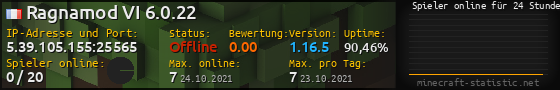 Userbar 560x90 mit Online-Player-Charts für Server 5.39.105.155:25565
