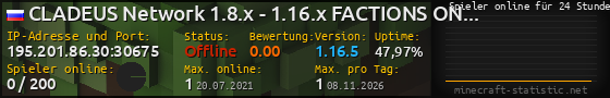 Userbar 560x90 mit Online-Player-Charts für Server 195.201.86.30:30675