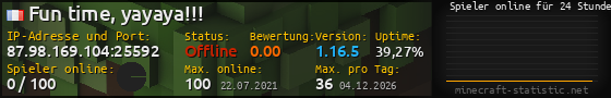 Userbar 560x90 mit Online-Player-Charts für Server 87.98.169.104:25592