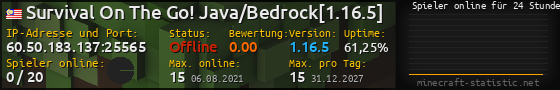 Userbar 560x90 mit Online-Player-Charts für Server 60.50.183.137:25565