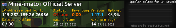 Userbar 560x90 mit Online-Player-Charts für Server 119.252.189.26:26636