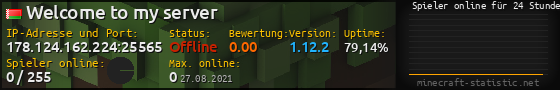 Userbar 560x90 mit Online-Player-Charts für Server 178.124.162.224:25565