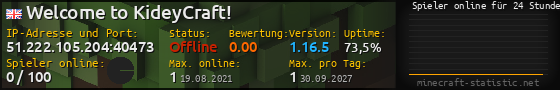 Userbar 560x90 mit Online-Player-Charts für Server 51.222.105.204:40473