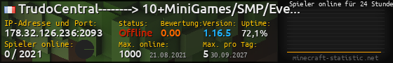 Userbar 560x90 mit Online-Player-Charts für Server 178.32.126.236:2093