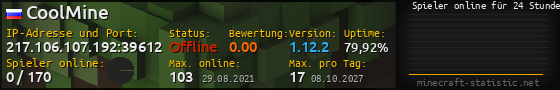 Userbar 560x90 mit Online-Player-Charts für Server 217.106.107.192:39612