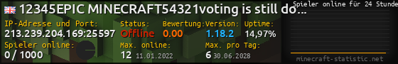 Userbar 560x90 mit Online-Player-Charts für Server 213.239.204.169:25597