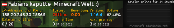 Userbar 560x90 mit Online-Player-Charts für Server 188.20.246.30:25565