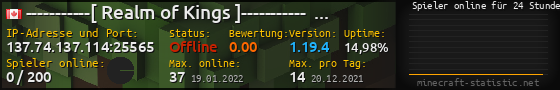 Userbar 560x90 mit Online-Player-Charts für Server 137.74.137.114:25565