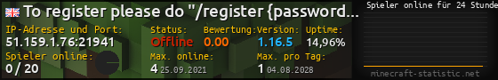 Userbar 560x90 mit Online-Player-Charts für Server 51.159.1.76:21941