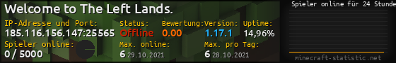Userbar 560x90 mit Online-Player-Charts für Server 185.116.156.147:25565
