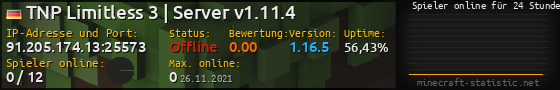 Userbar 560x90 mit Online-Player-Charts für Server 91.205.174.13:25573