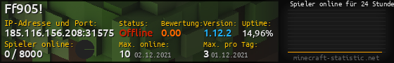 Userbar 560x90 mit Online-Player-Charts für Server 185.116.156.208:31575