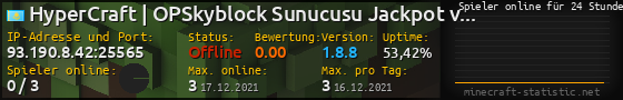 Userbar 560x90 mit Online-Player-Charts für Server 93.190.8.42:25565