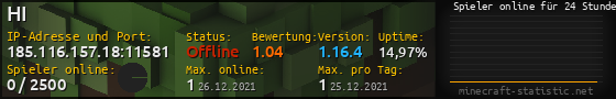 Userbar 560x90 mit Online-Player-Charts für Server 185.116.157.18:11581