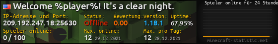 Userbar 560x90 mit Online-Player-Charts für Server 209.192.247.18:25630