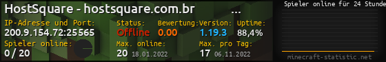 Userbar 560x90 mit Online-Player-Charts für Server 200.9.154.72:25565