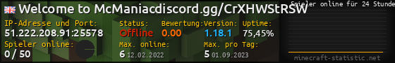 Userbar 560x90 mit Online-Player-Charts für Server 51.222.208.91:25578