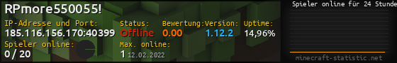 Userbar 560x90 mit Online-Player-Charts für Server 185.116.156.170:40399