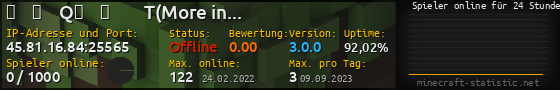 Userbar 560x90 mit Online-Player-Charts für Server 45.81.16.84:25565