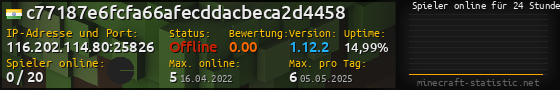 Userbar 560x90 mit Online-Player-Charts für Server 116.202.114.80:25826
