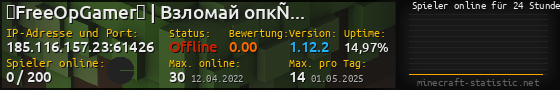 Userbar 560x90 mit Online-Player-Charts für Server 185.116.157.23:61426
